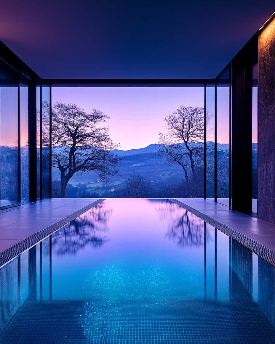 Innovative indoor outdoor pool